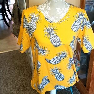 Christopher & Banks Pineapple shirt